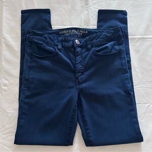 American Eagle ~ Blue Super Stretch Hi Rise Jegging Pants ~ Womens Size 8 B12101